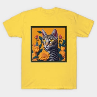 Egyptian mau. Style vector (yellow version 2 egyptian mau) T-Shirt